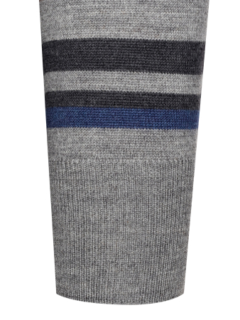 Джемпер, стойка, молния, в полоску_ (483, Серый, 58 - 3XL     )