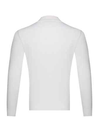 Джемпер, стойка, молния, дл/рукав (001, Белый, 60 - 4XL)