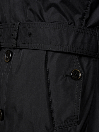 Плащ, Herno, шелковый (9300, Черный, 52 )