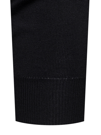 Поло на пугов., однотон., дл/рук. (002, Черный, 46 - XS)