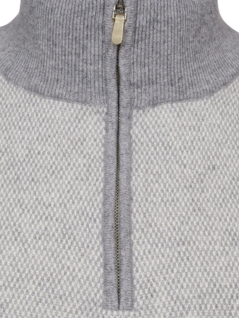 Джемпер, стойка ворот, на молнии, длин. рукав (10, Серый, 58 - 3XL     )