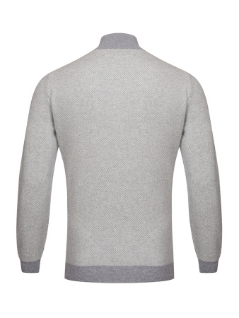 Джемпер, стойка ворот, на молнии, длин. рукав (10, Серый, 58 - 3XL     )
