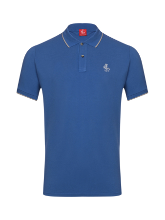 Поло ,короткий рукав, однотонное (99057, Синий, 56 - XXL     рукав 22 см)