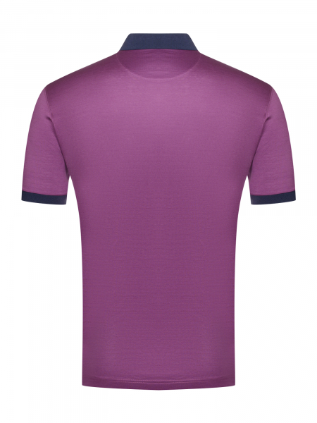 Поло однотонное, КР, Gran Sasso (60147-74047/13.377.43) (768, Фиолет./Темно-синий, 56 - XXL  рукав 25 см)