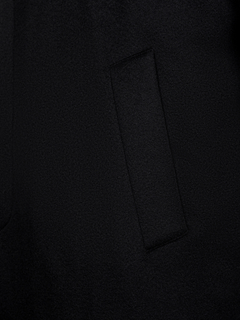 Пальто, Gallotti, длинное, кашемир, нутрия (999, Черный, 56 - XXL)