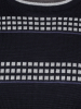 Джемпер, круглый ворот, длин.рук., квадратики (05424, Синий, 50 - M)