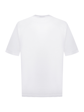 Футболка , круглый ворот, карман, короткий рукав (001, Белый, 64-6XL  рукав 29 см)