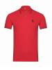 Поло ,короткий рукав, однотонное (99008, Красный, 56 - XXL  рукав 22 см)