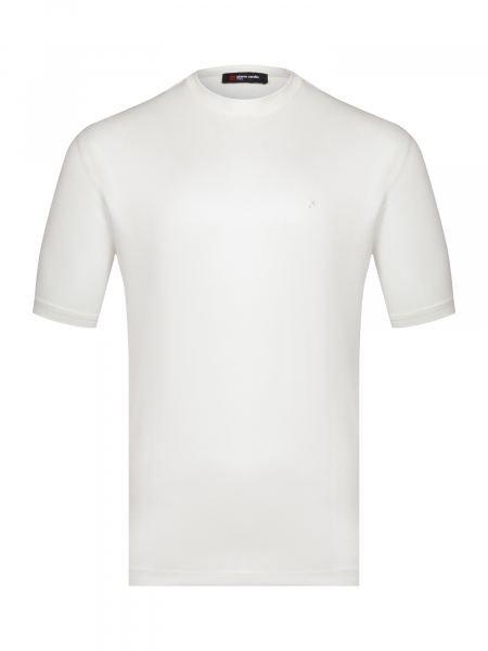 Футболка однотонная, круглый ворот, КР (A05PD01/18.377.37) (690, Кремовый, 56 - XXL  рукав 24 см)