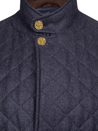 Куртка, Piacenza, стеганная, однотон., пуг./молн. (743/11, Темно-синий, 56 - XXL)