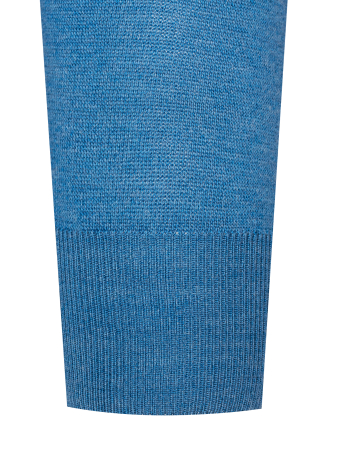 Джемпер, круглый ворот, однотон., дл/рукав (009, Синий, 52)