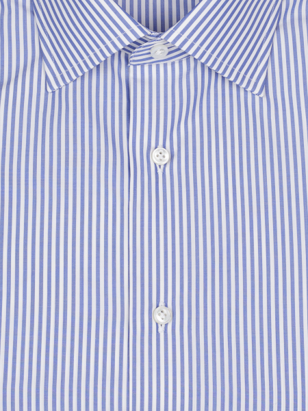 Сорочка NETTUNO, Ravazzolo, однотонная, в полоску (320, Белый/Синий, 40)