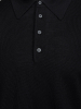 Поло на пугов., однотон., дл/рук. (002, Черный, 46 - XS)