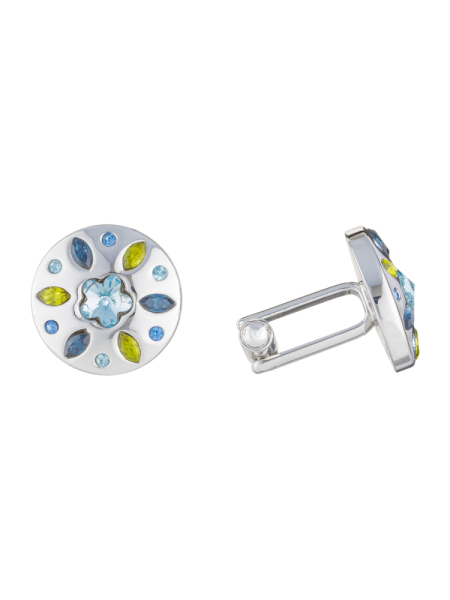 ЗАПОНКИ, THOMPSON,  Англия (26, BLUE, металл, Круглые , цветок)