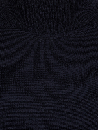 Джемпер, стойка, однотон., дл/рукав (008, Темно-синий, 60 - 4XL)