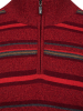 Джемпер, стойка, молния, в полоску (521, Вишня, 48 - S )