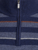 Джемпер, стойка, молния, в полоску (084, Темно -синий , 60 - 4XL)