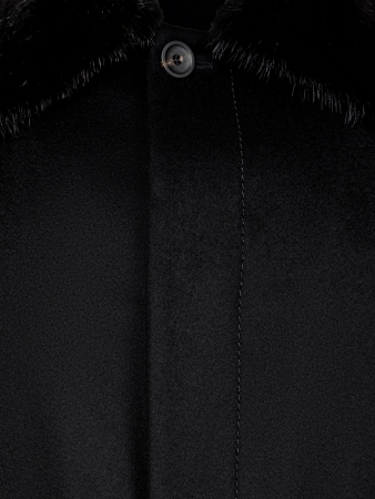 Пальто Gallotti, короткое, кашемир, нутрия (999, Черный, 58 - 3XL     )
