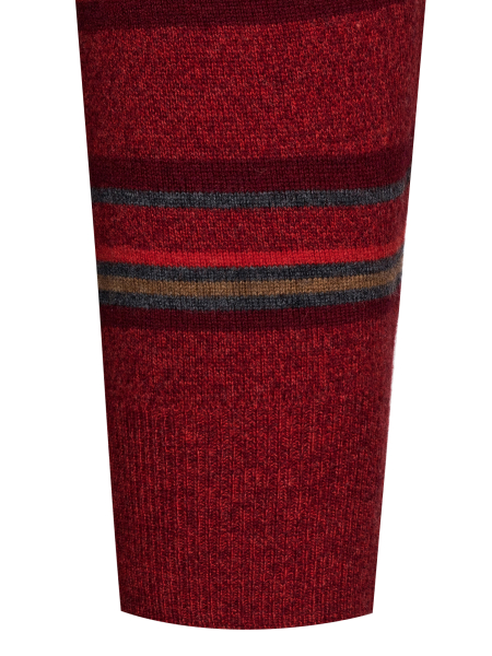 Джемпер, стойка, молния, в полоску (521, Вишня, 48 - S )