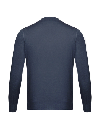 Поло, на пуговицах, длин. рукав (4030, Темно-синий, 60 - 4XL)
