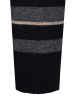 Джемпер, стойка, молния, в полоску (087, Черный, 50 - M)