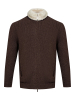 Куртка, Schiatti, трикотажная, мех, стойка, отделка Крокодил (3586/3700, Коричневый, 54 - XL)