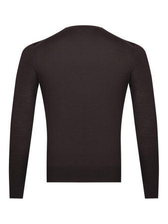 Джемпер, круглый ворот, SF, дл/ рукав 64 см (163, Темно-коричн., 60 - 4XL)