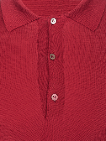 Поло, на пуговицах, длин. рукав (4279, Красный, 46 - XS     )