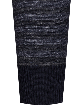 Джемпер, круглый ворот, в полоску (312, Черный, 56 - XXL)