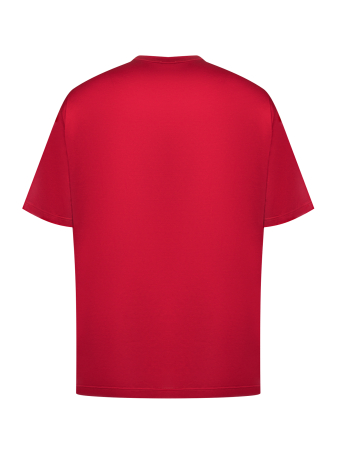 Футболка , круглый ворот, карман, короткий рукав (289, Красный, 64-6XL  рукав 29 см)