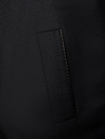 Пальто Gallotti, короткое, кашемир, нутрия (999, Черный, 58 - 3XL     )